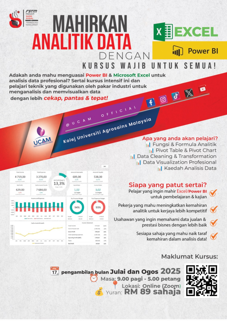 Mahirkan analitik data dengan excel/power bi – kursus wajib untuk semua!