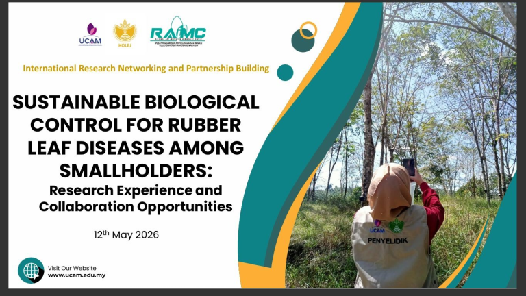 Pembentangan penyelidikan oleh wakil UCAM dalam program International Research Networking and Partnership Building anjuran Thaksin University.