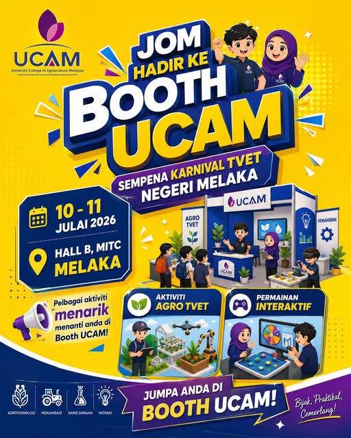 Jom Singgah ke Booth UCAM di Karnival TVET Negeri Melaka 2026!