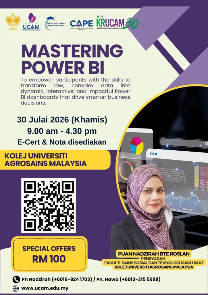 Kursus Mastering Power BI UCAM – Tingkatkan Kemahiran Data Anda!