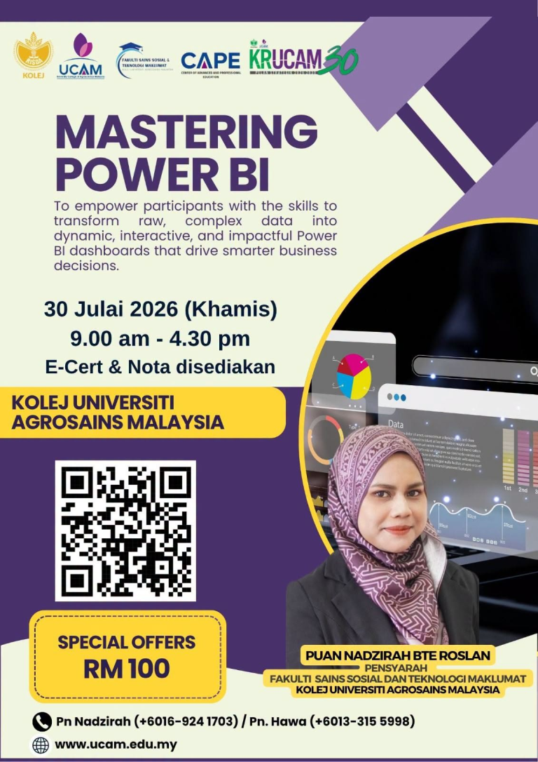 Kursus Mastering Power BI UCAM – Tingkatkan Kemahiran Data Anda!
